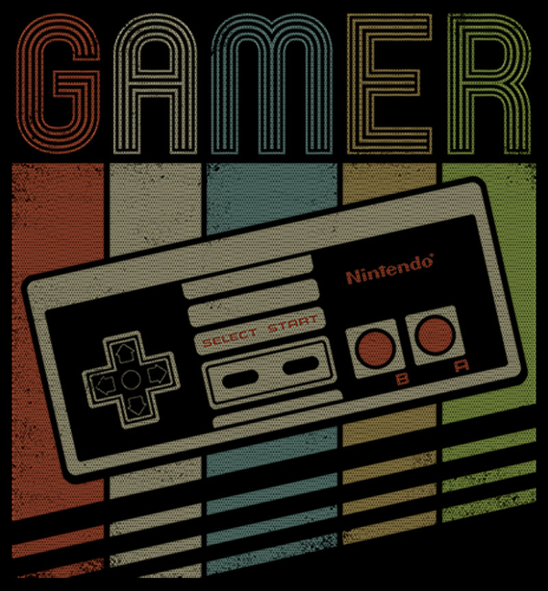Men's Nintendo Retro NES Gamer Controller Pull Over Hoodie