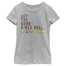 Girl's Nintendo Super Mario Items Let The Good Vibes Roll T-Shirt