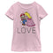 Girl's Nintendo Super Mario Princess Peach Kiss Love T-Shirt
