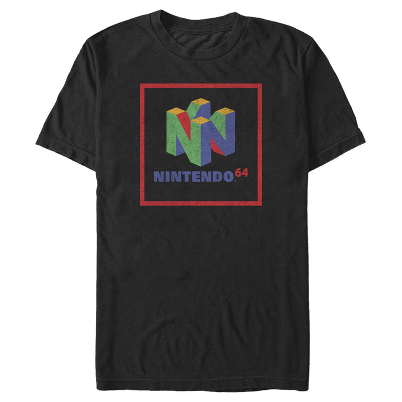 Men's Nintendo Classic N64 Logo Frame T-Shirt