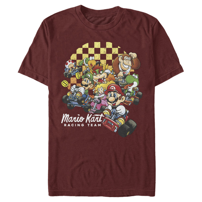 Men's Nintendo Mario Kart Cartoon Collage T-Shirt