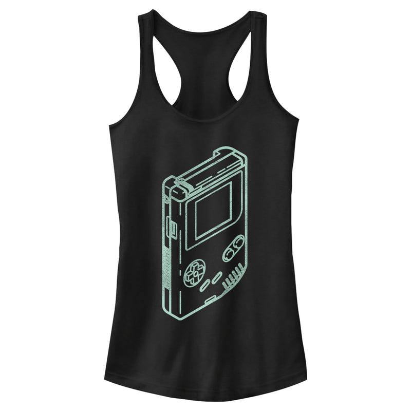 Junior's Nintendo Diagram Game Boy Racerback Tank Top