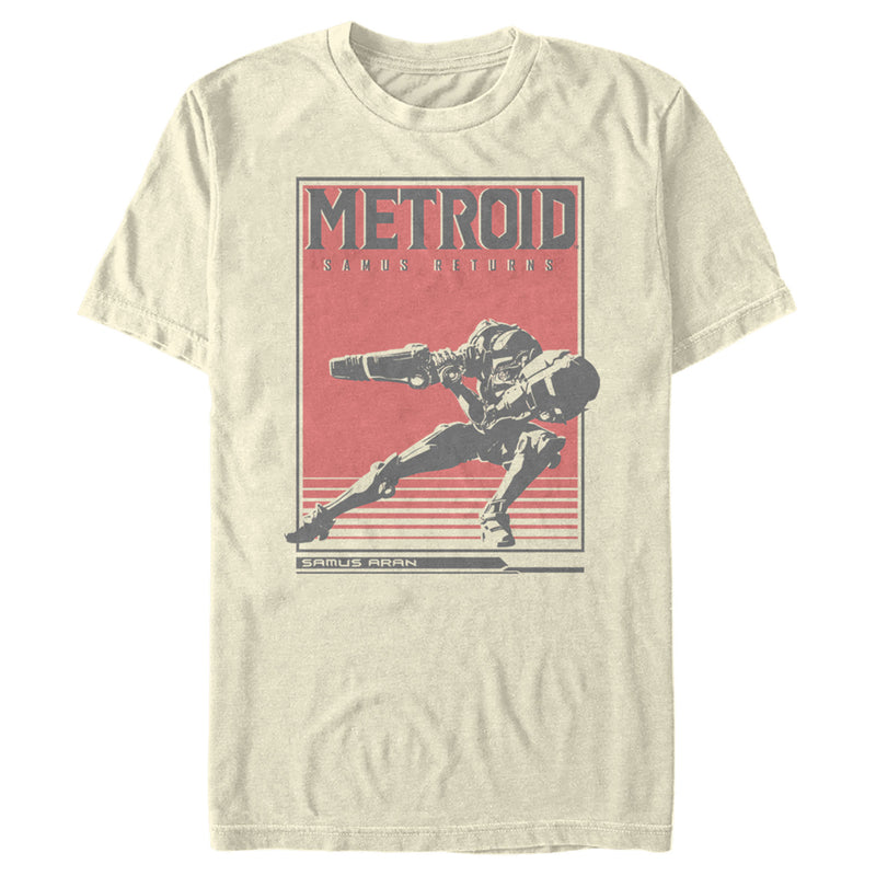 Men's Nintendo Metroid Samus Returns Poster T-Shirt