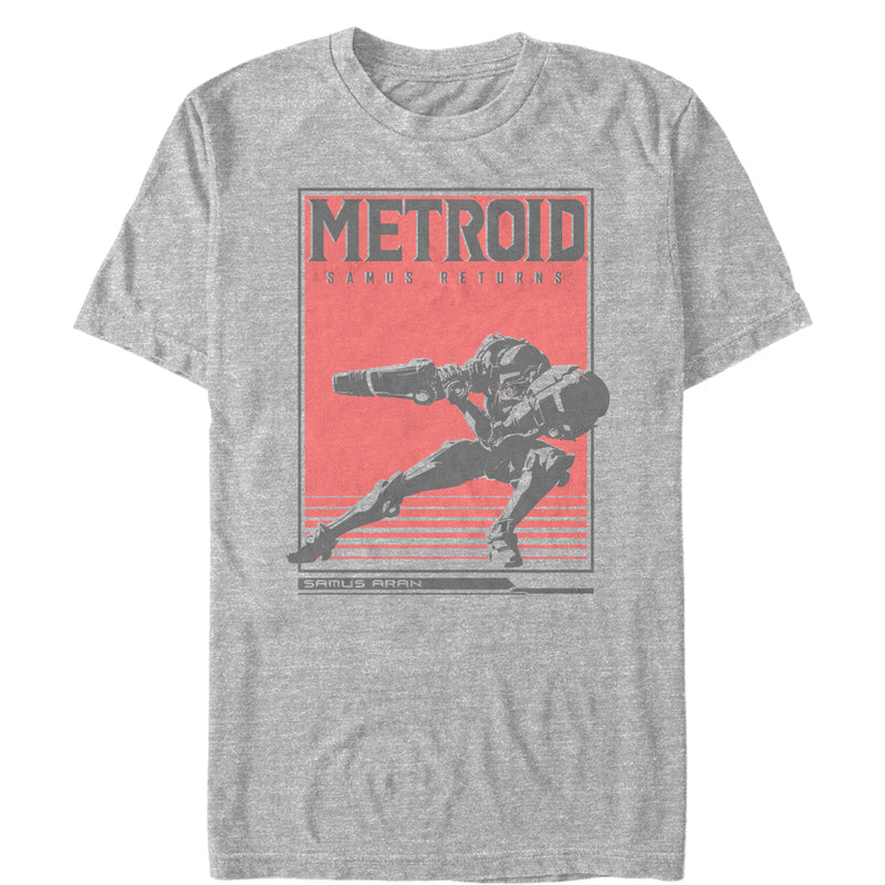 Men's Nintendo Metroid Samus Returns Poster T-Shirt