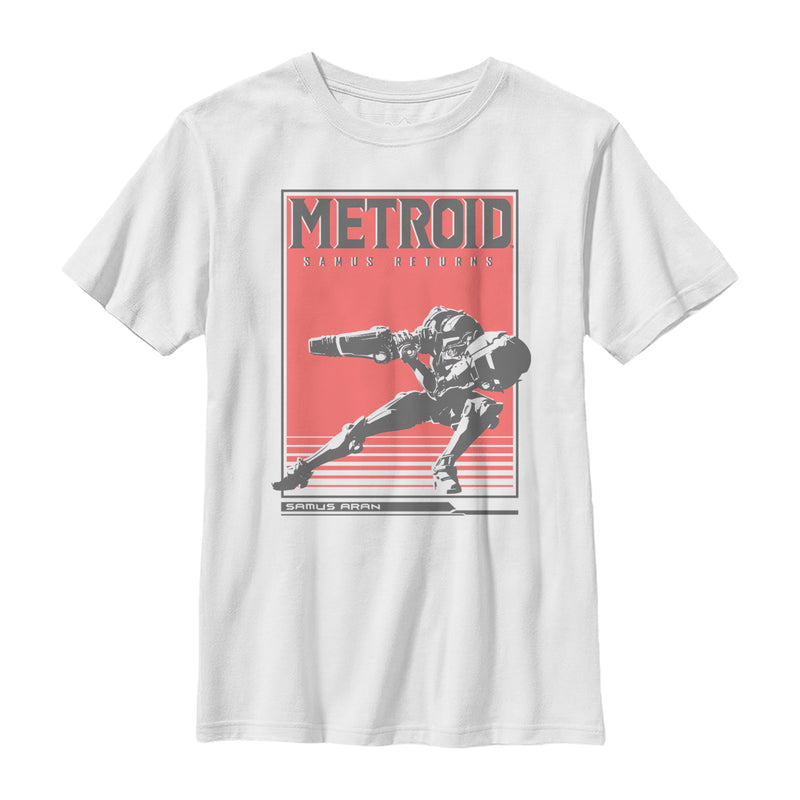 Boy's Nintendo Metroid Samus Returns Poster T-Shirt
