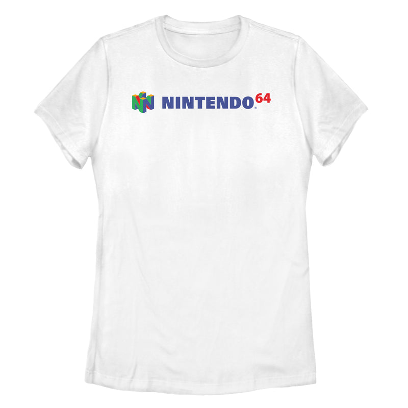 Women's Nintendo Classic N64 Logo Text T-Shirt