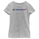 Girl's Nintendo Classic N64 Logo Text T-Shirt