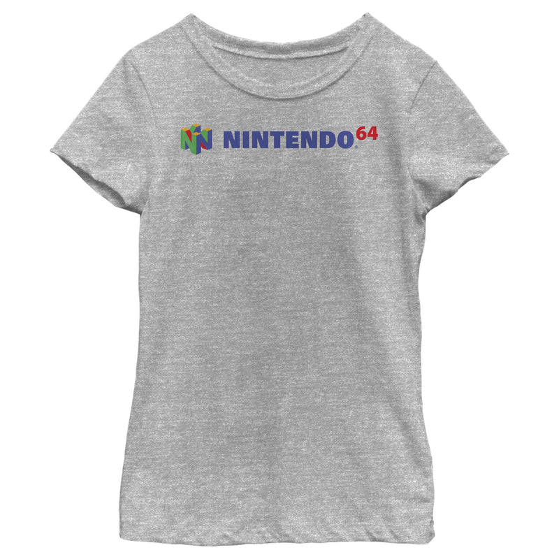 Girl's Nintendo Classic N64 Logo Text T-Shirt