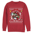 Men's Nintendo Ugly Christmas Mario Wreath Sweatshirt