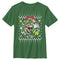 Boy's Nintendo Ugly Christmas Luigi Wreath T-Shirt