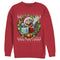 Men's Nintendo Ugly Christmas Mario Wreath Sweatshirt