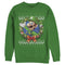 Men's Nintendo Christmas Luigi Wreath Sweatshirt