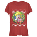 Junior's Nintendo Christmas Peach Wreath T-Shirt