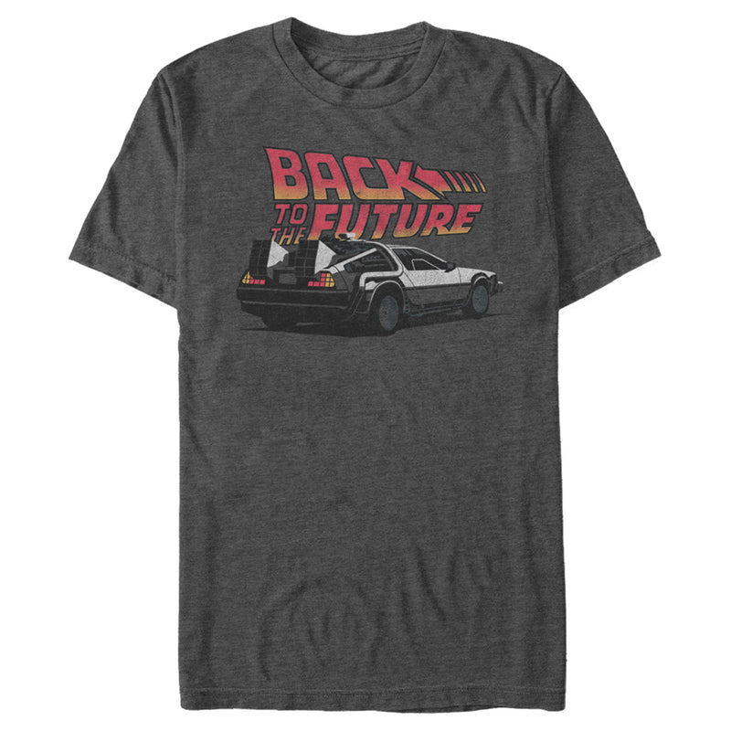 Men's Back to the Future DeLorean Cartoon T-Shirt