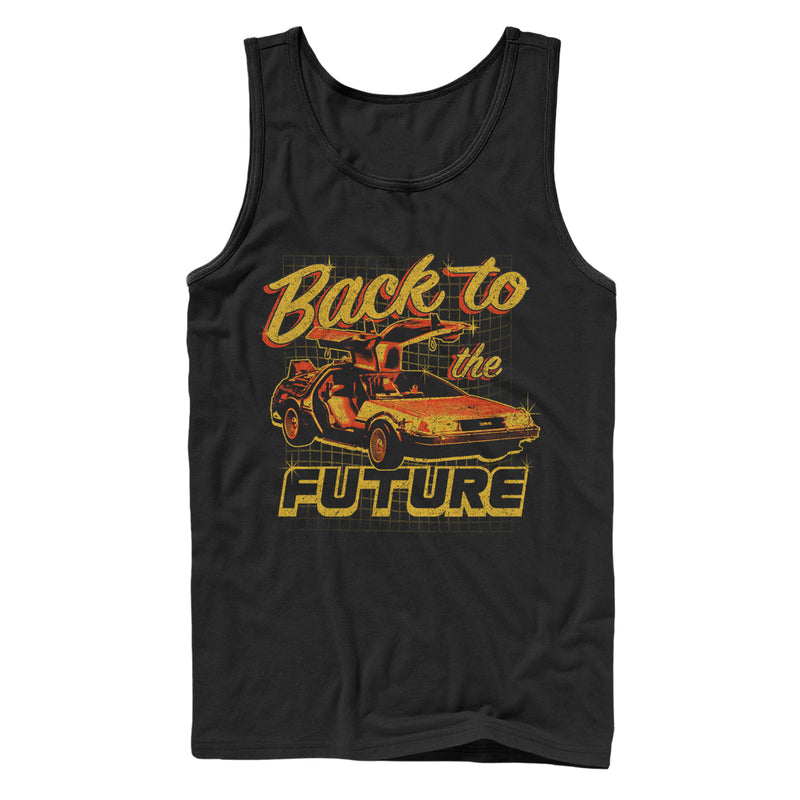 Men's Back to the Future DeLorean Schematic Print Tank Top