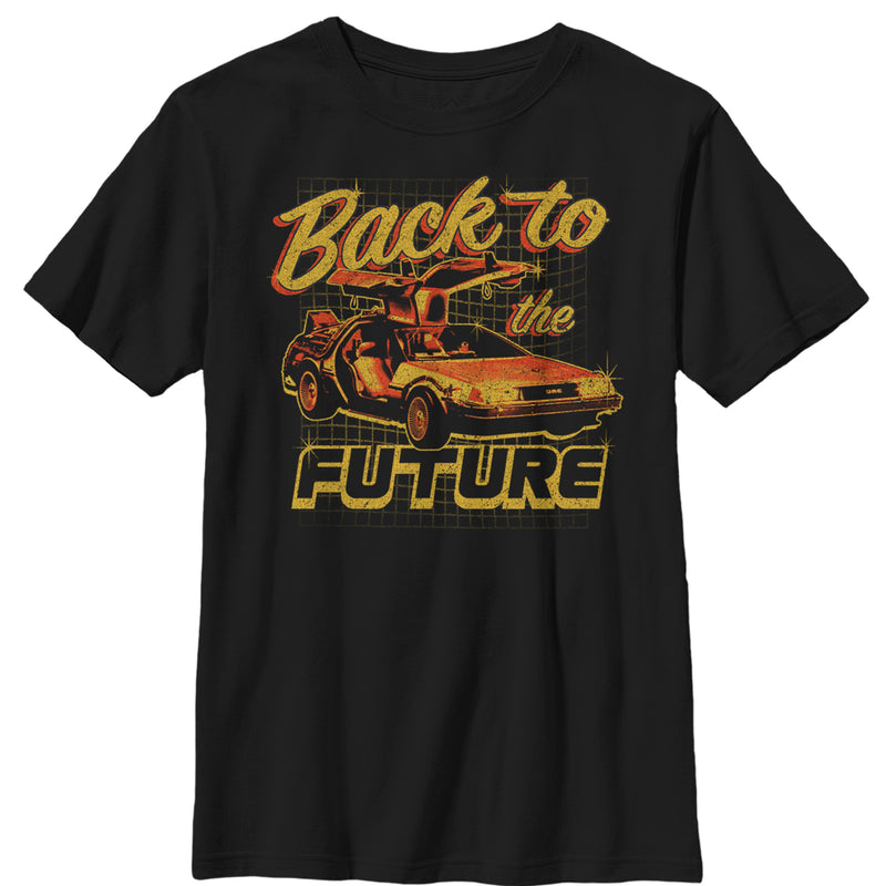 Boy's Back to the Future DeLorean Schematic Print T-Shirt