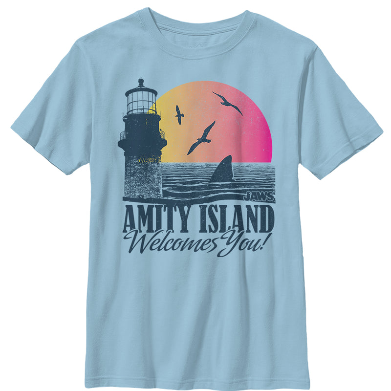 Boy's Jaws Amity Island Tourist Welcome T-Shirt