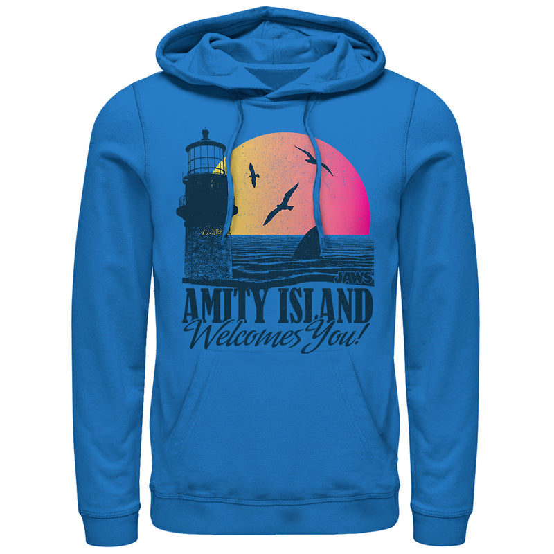 Men's Jaws Amity Island Tourist Welcome Pull Over Hoodie