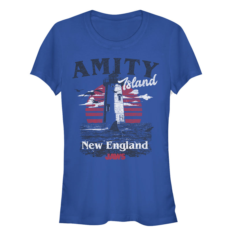 Junior's Jaws Amity Island Tourist Lighthouse T-Shirt