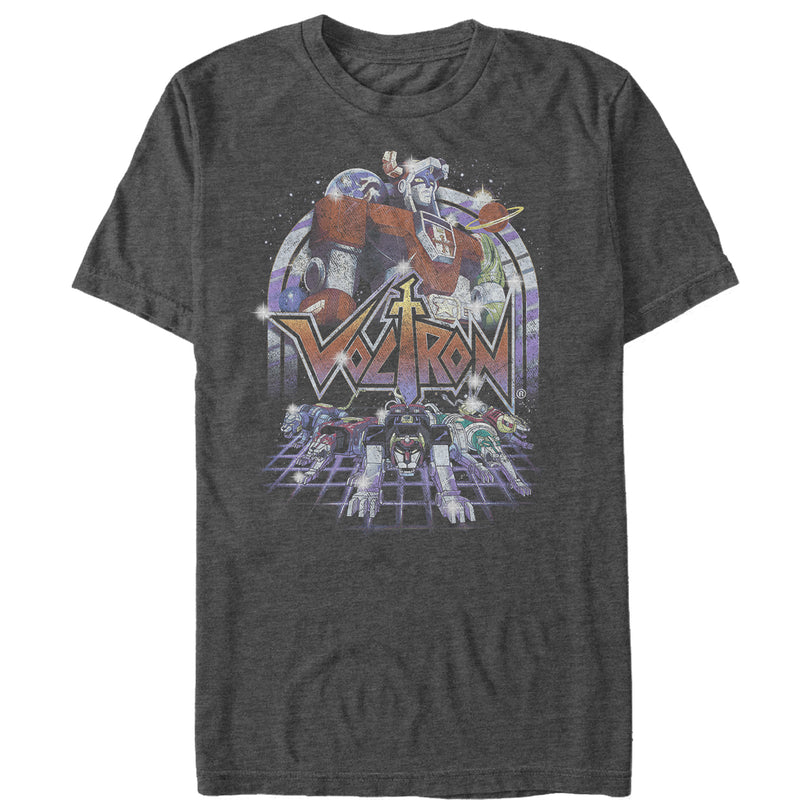 Men's Voltron: Defender of the Universe Retro Robot Lions T-Shirt