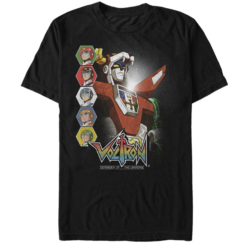 Men's Voltron: Defender of the Universe Character Panels T-Shirt