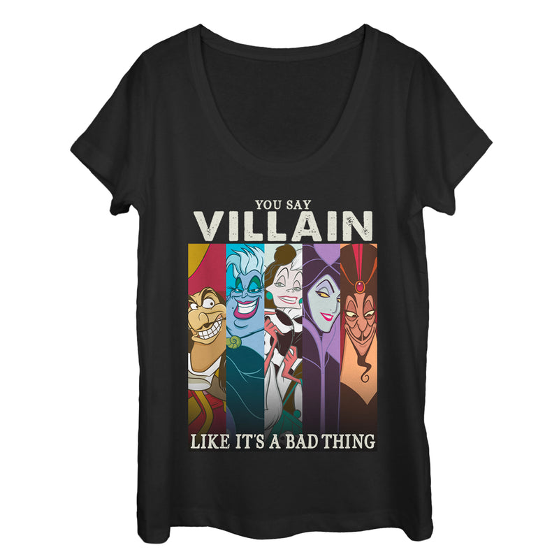 Women's Disney Princesses Villain Not a Bad Thing Scoop Neck