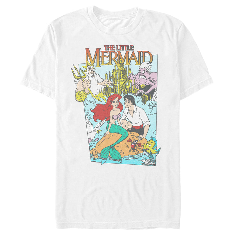 Men's The Little Mermaid Character Poster T-Shirt