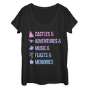 Women's Disney Princesses Keywords Scoop Neck