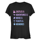 Junior's Disney Princesses Keywords T-Shirt