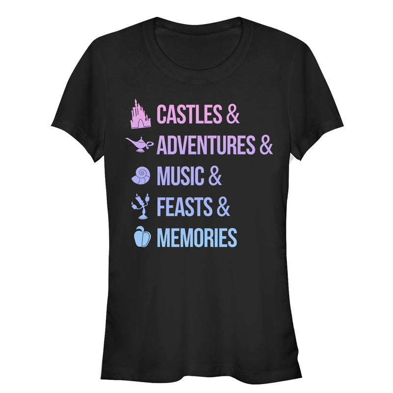 Junior's Disney Princesses Keywords T-Shirt