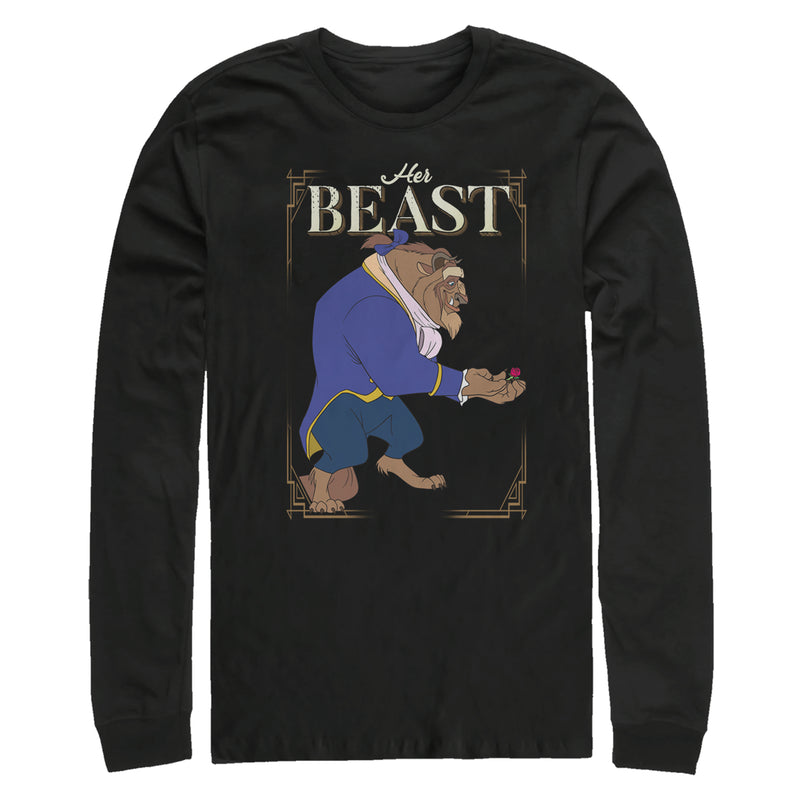 Men's Beauty and the Beast Valentine Her Prince Frame Long Sleeve Shirt