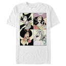 Men's Disney Princesses Villains Anime Watercolor Panels T-Shirt