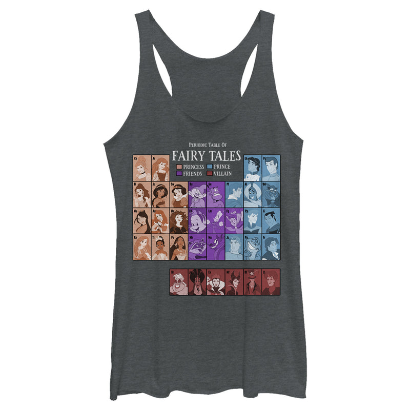 Women's Disney Princesses Periodic Table Racerback Tank Top