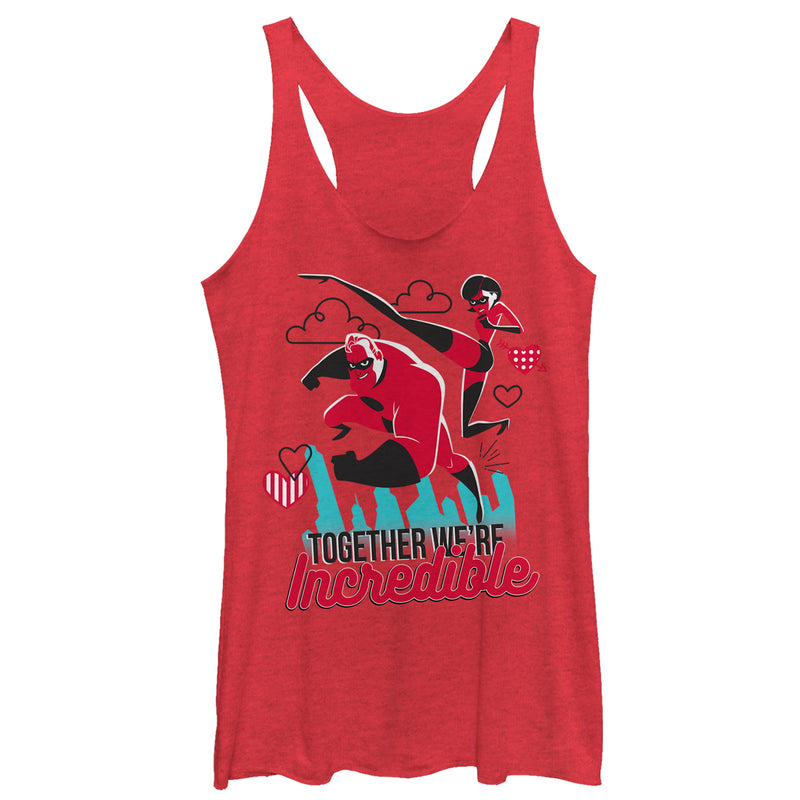 Women's The Incredibles Valentine Together We're Incredible Racerback Tank Top