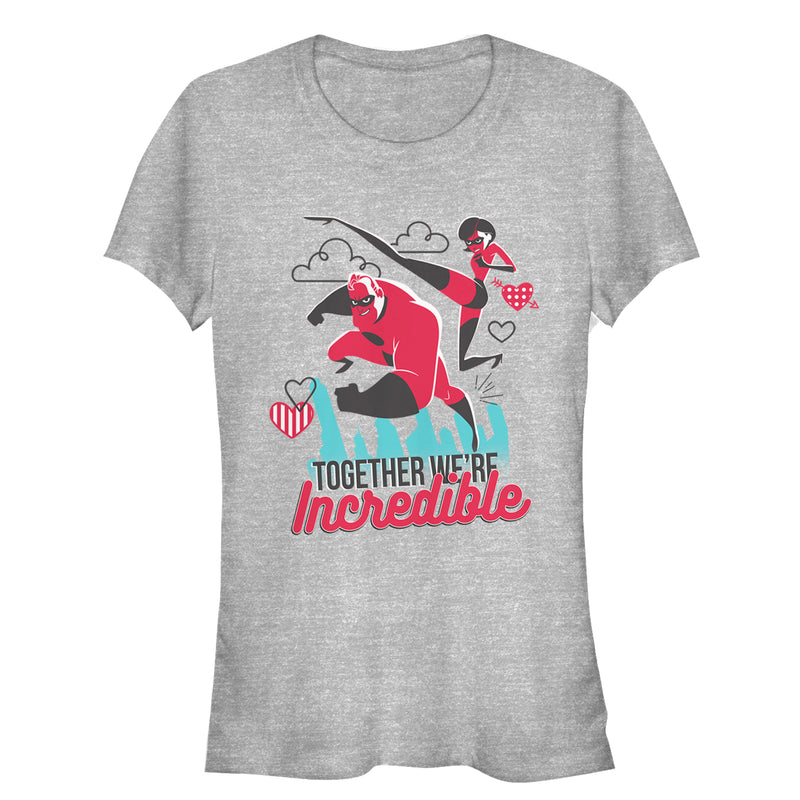 Junior's The Incredibles Valentine Together We're Incredible T-Shirt