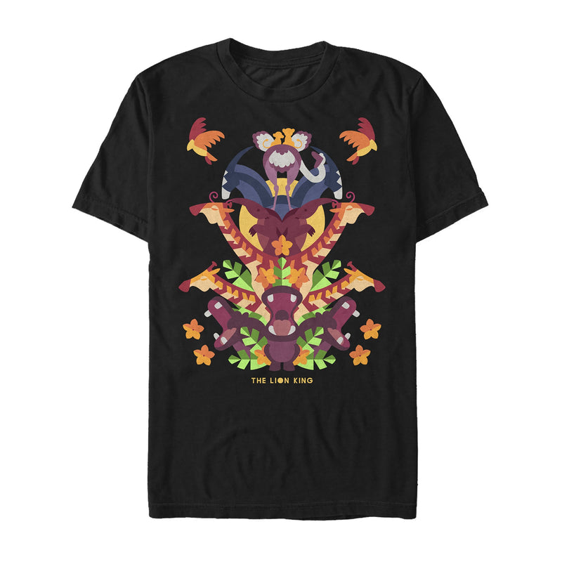 Men's Lion King Artsy Animal Pyramid T-Shirt