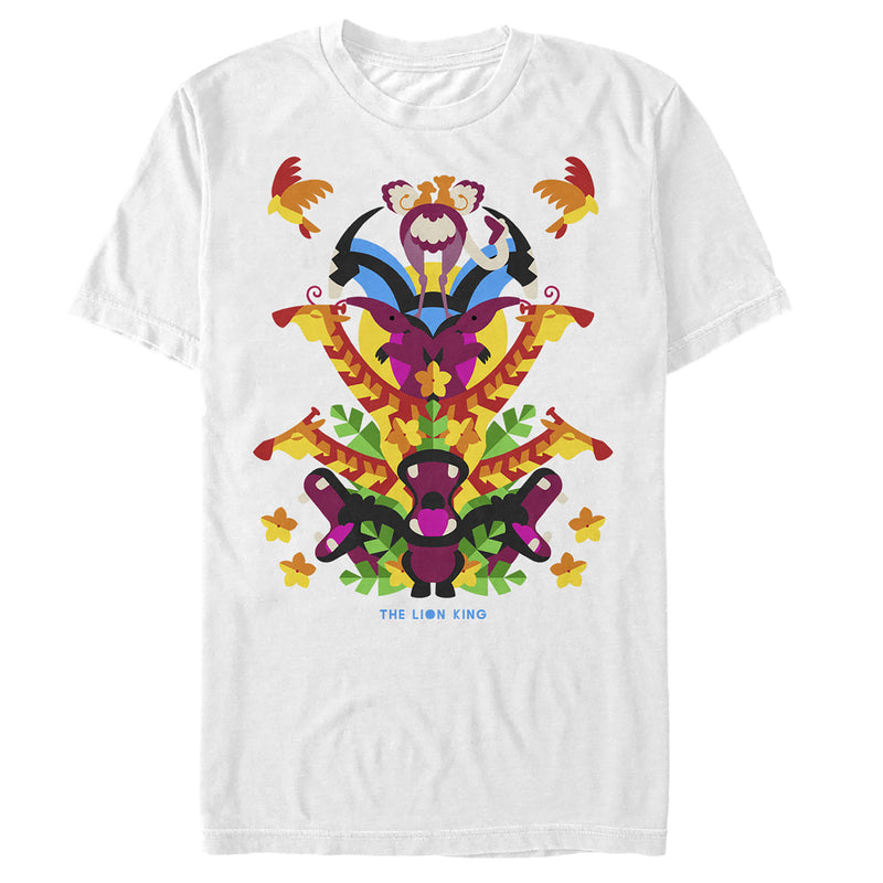 Men's Lion King Artistic Animal Pyramid T-Shirt