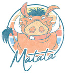 Girl's Lion King Retro Matata Pumbaa T-Shirt