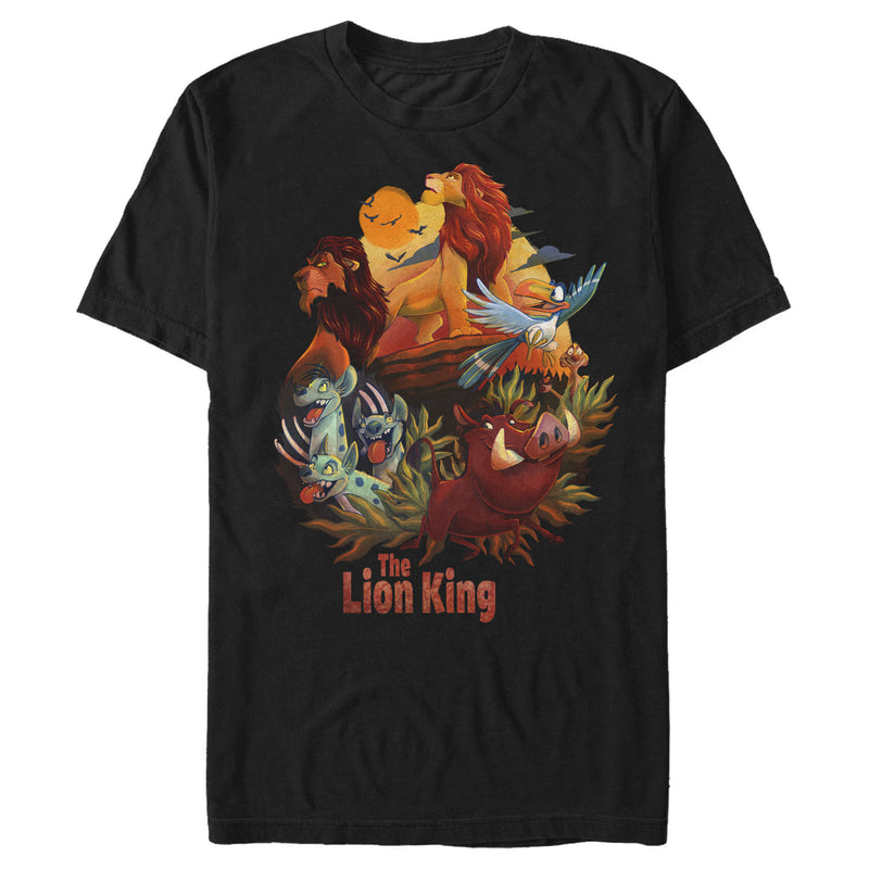 Men's Lion King Groovy Character Cartoon T-Shirt