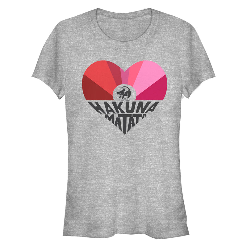 Junior's Lion King Valentine Hakuna Matata Heart T-Shirt