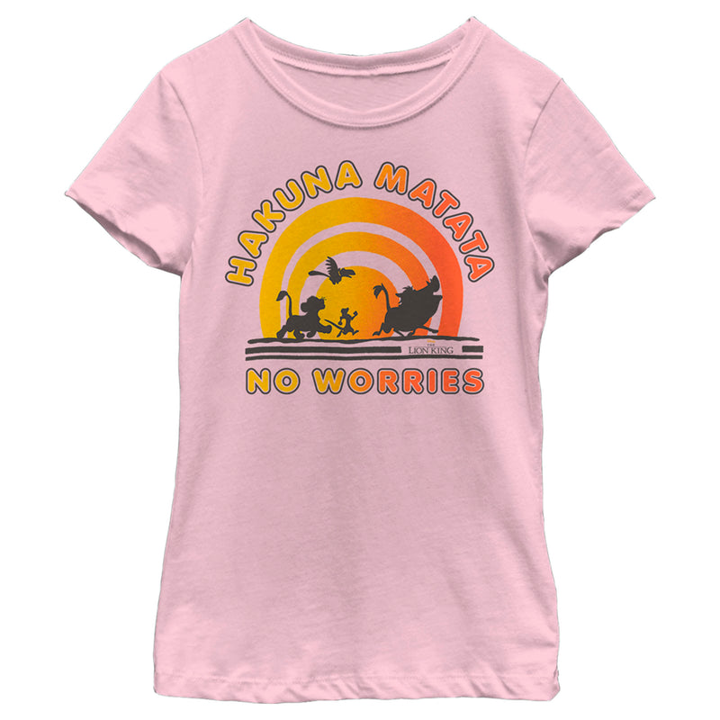 Girl's Lion King No Worries Vibrant Sunshine T-Shirt