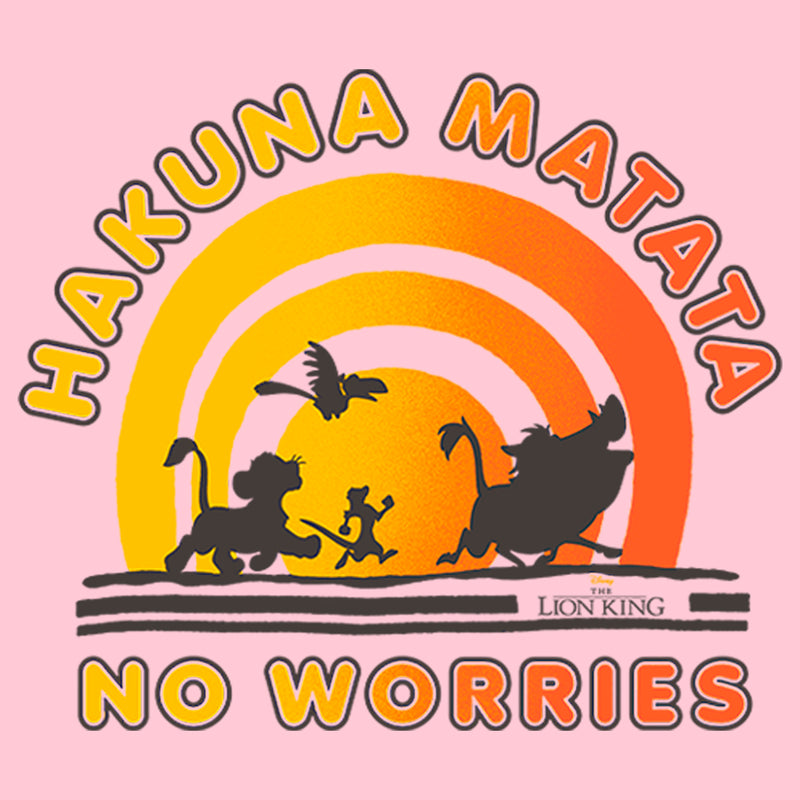 Girl's Lion King No Worries Vibrant Sunshine T-Shirt