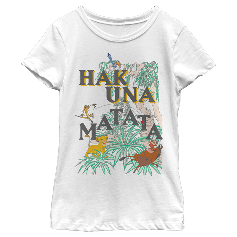 Girl's Lion King Hakuna Matata Colorful Oasis T-Shirt