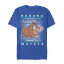 Men's Lion King Pumbaa Diagonal Stripe T-Shirt