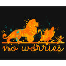 Girl's Lion King No Worries Splatter Paint T-Shirt