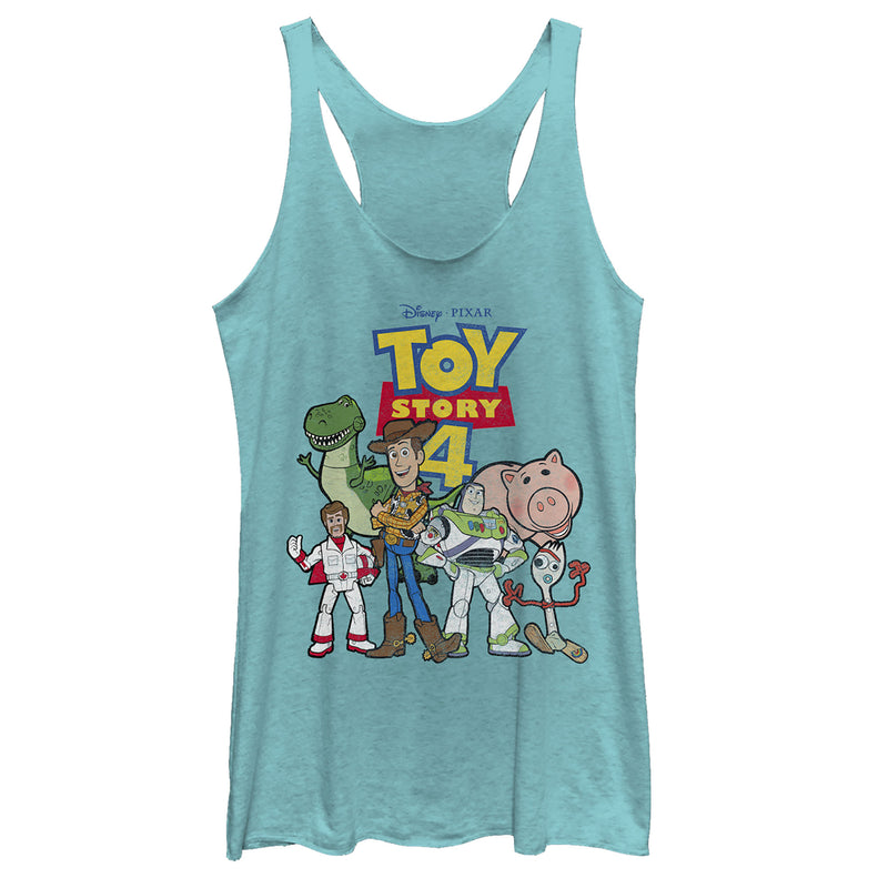 Women's Toy Story Character Logo Party Racerback Tank Top