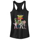 Junior's Toy Story Character Logo Party Racerback Tank Top