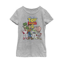 Girl's Toy Story Character Logo Party T-Shirt