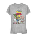 Junior's Toy Story Character Logo Party T-Shirt