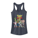 Junior's Toy Story Character Logo Party Racerback Tank Top